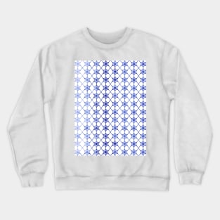 BLUE And White Star Pattern Crewneck Sweatshirt